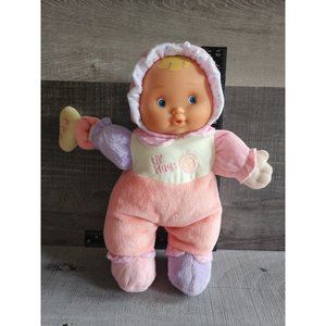 Berenguer Babies  Lil' Hugs Pink Baby Doll Plush Rattle Soft Toy Stuffed 12"